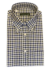 Load image into Gallery viewer, T&amp;V Classic BD Shirt Blue/Green Cotton Check
