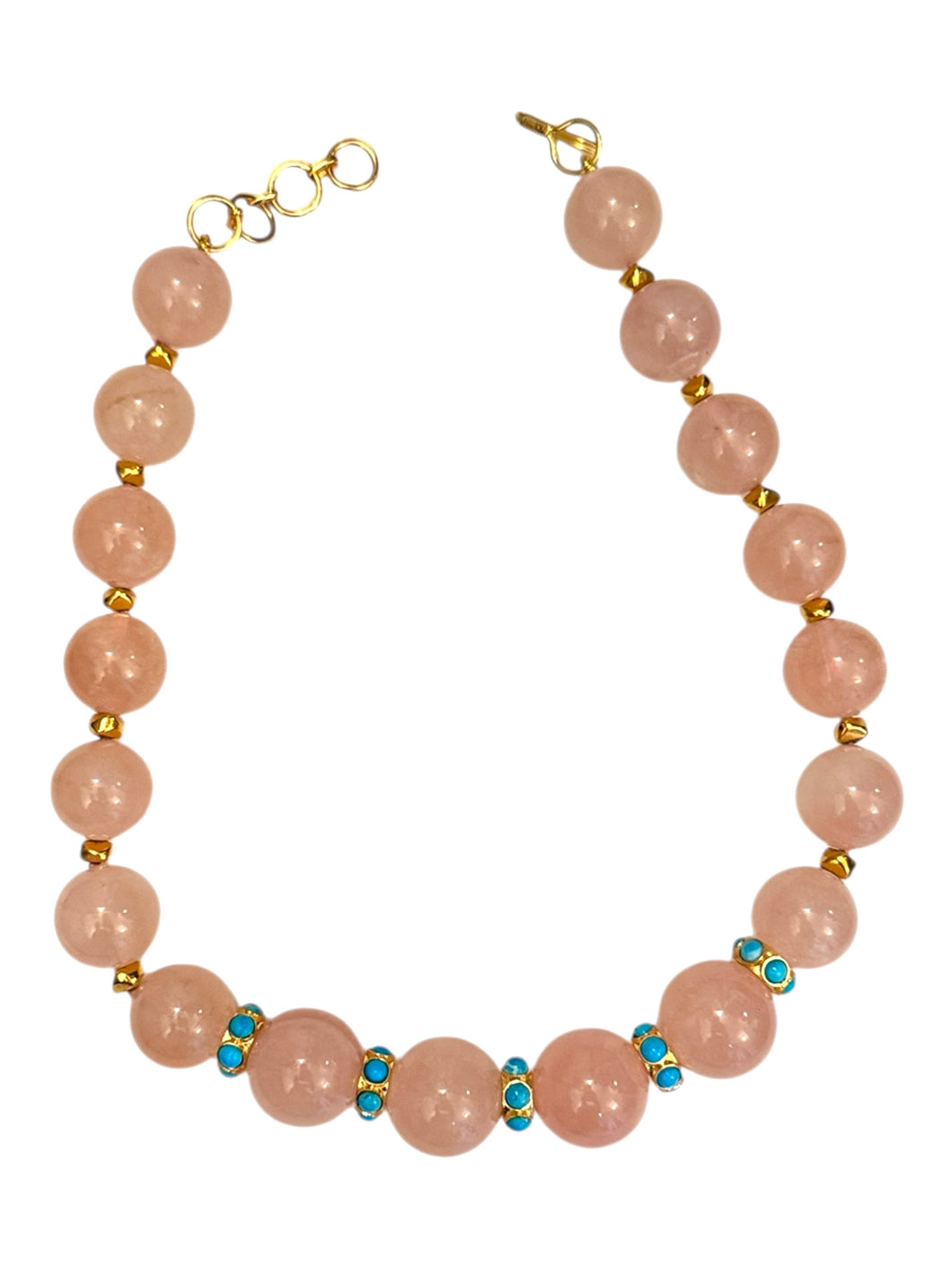 Bounkit Necklace with Rose Quartz and Turquoise
