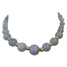 Load image into Gallery viewer, Bounkit Necklace with Graduated Chalcedony Beads
