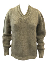 Load image into Gallery viewer, Arovescio Double Dyed Alpaca/Wool V-Neck Sweater Agate Green
