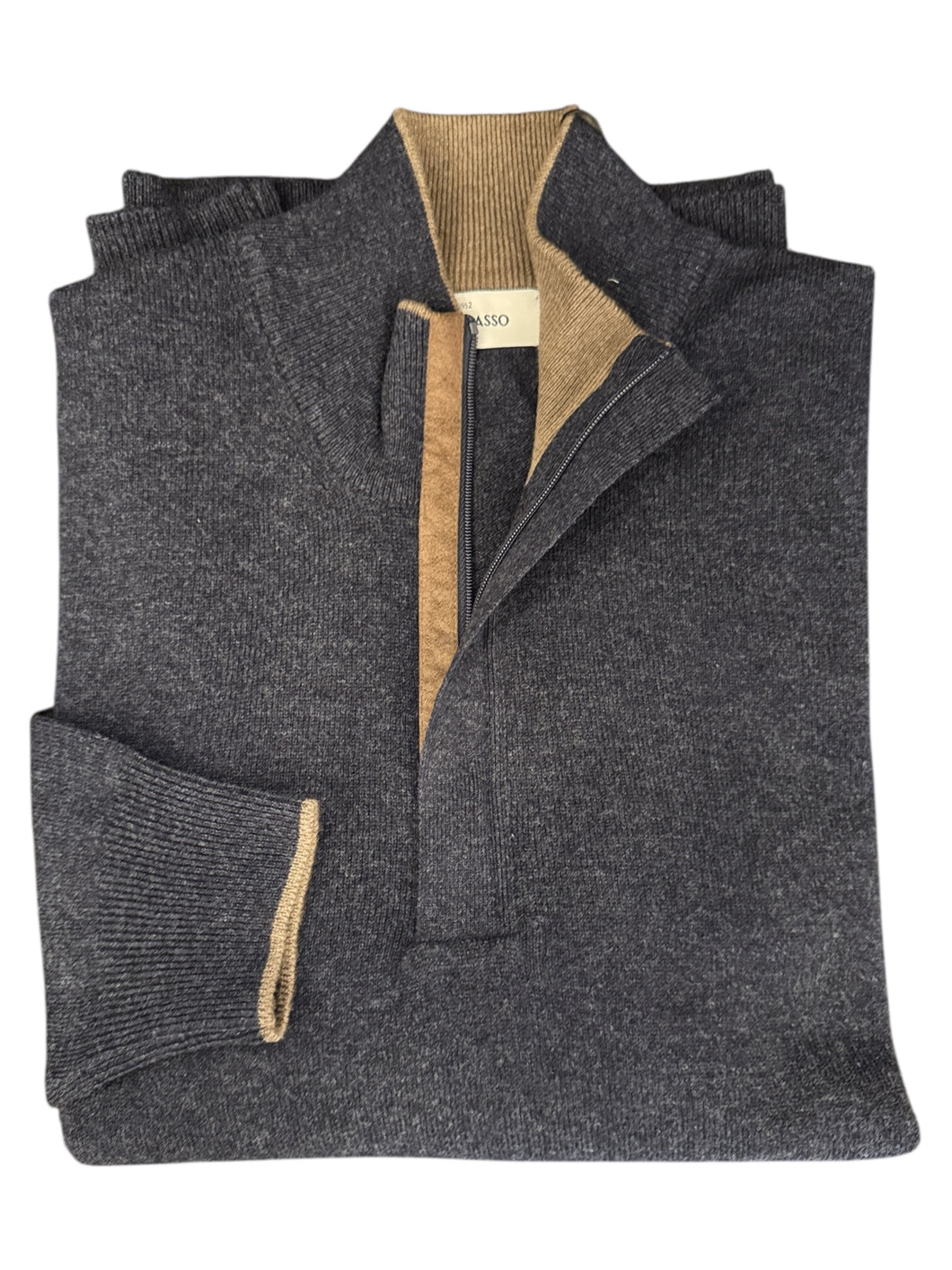 Gran Sasso Covered 1/4 Zip Sweater Navy
