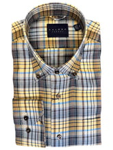 Load image into Gallery viewer, Calder Shirt Luxe Melange Multi Twill Plaid Amber
