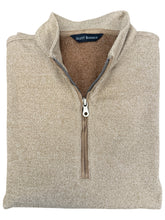 Load image into Gallery viewer, Scott Barber Stretch Heather Fleece Quarter Zip Camel

