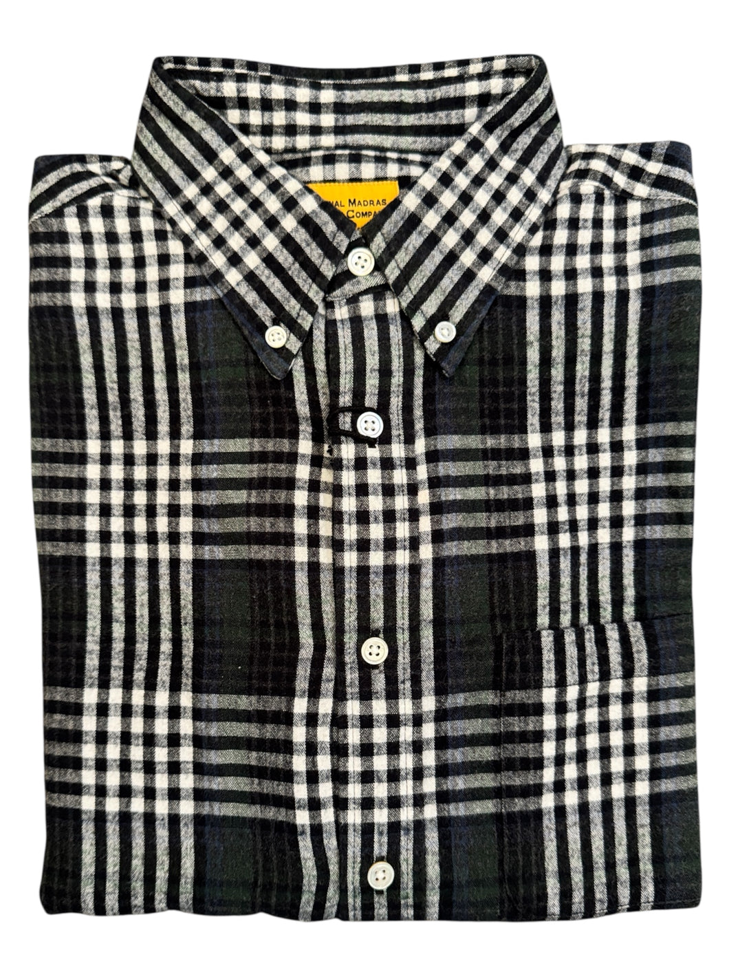 Original Madras Classic BD LS Shirt 05 Black Plaid