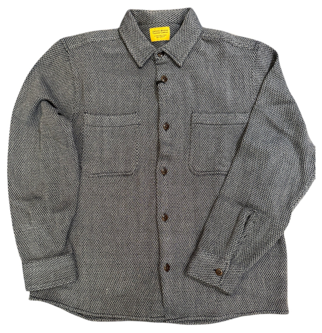 Original Madras Round Tail Overshirt 111 Navy Diamond