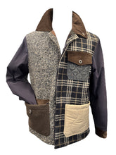 Load image into Gallery viewer, Bob Woven Casual Jacket with Patchwork Design
