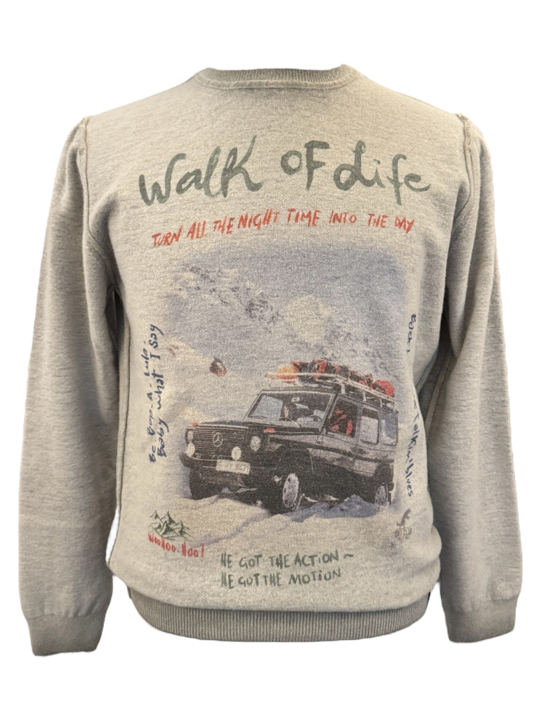 Bob Knit Crewneck Sweater with Image and Writing