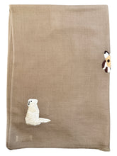 Load image into Gallery viewer, Janavi Merino Wool Shawl w/Embroidered Dogs
