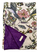 Load image into Gallery viewer, Janavi Merino Wool Floral Scarf w/Solid Back
