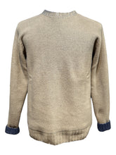 Load image into Gallery viewer, Bob Knit Crewneck Reversible Wool Sweater Blue/Taupe
