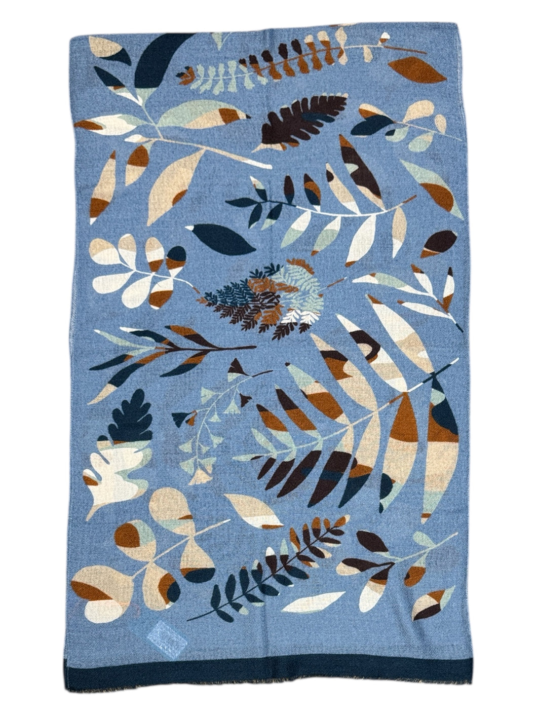 Barbieri Lightweight Wool Printed Scarf Leaves