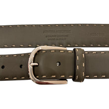 Load image into Gallery viewer, Armeria Meschieri Leather Belt w/Stitch Detail Olive
