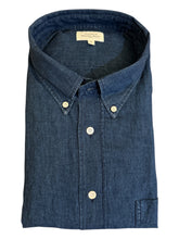 Load image into Gallery viewer, Hartford Linen/Cotton BD Shirt Dark Indigo
