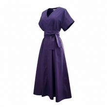 Load image into Gallery viewer, Psophia Cotton Poplin Chintz Dress Cobalt
