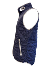 Load image into Gallery viewer, Waterville Fit Vest Linen Quilted Navy
