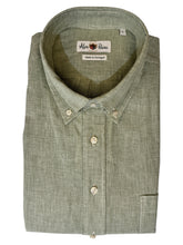 Load image into Gallery viewer, Alan Paine Classic BD Shirt Linen Blend Sage

