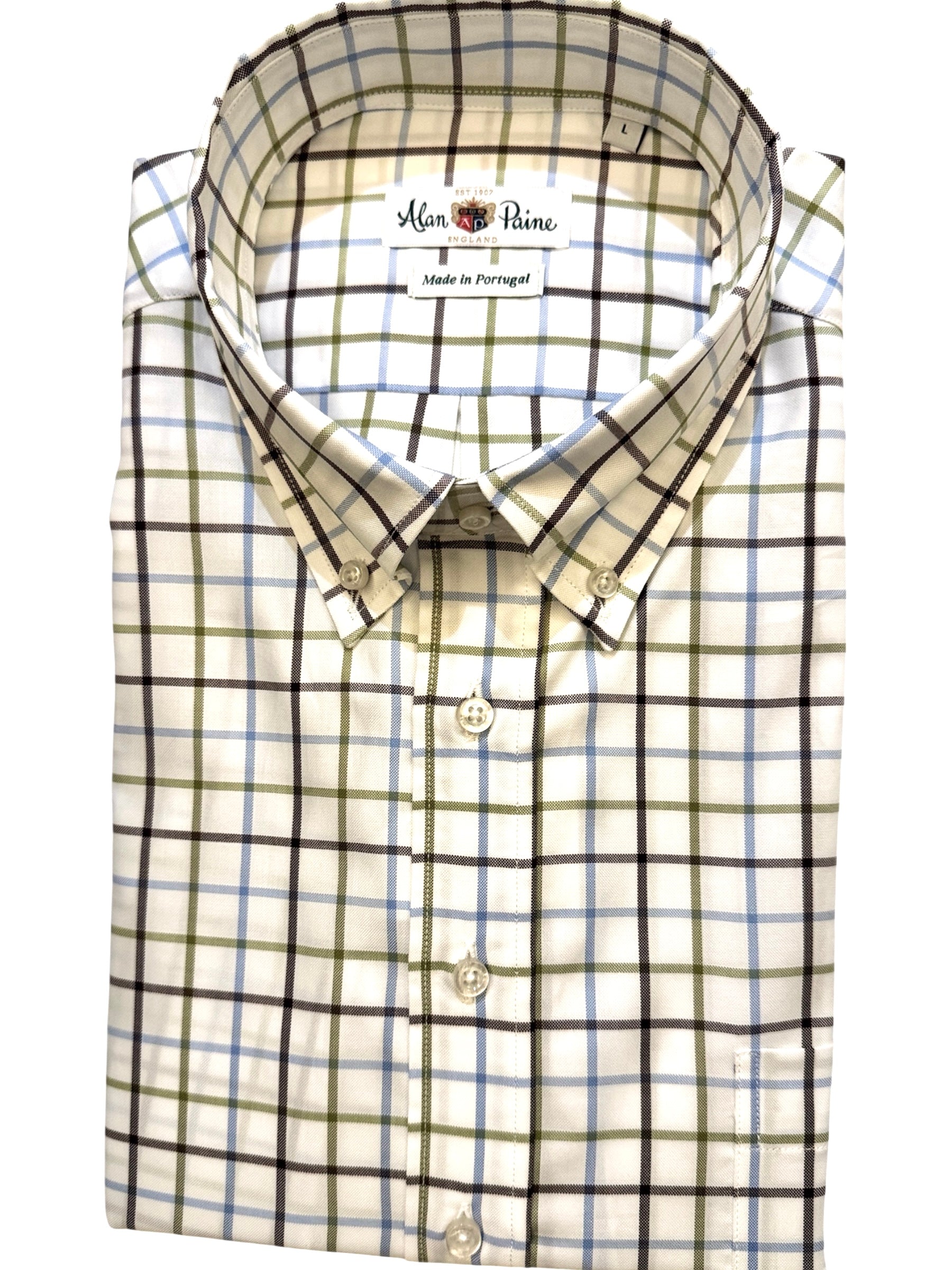 dress shirts made in england Made-in-USA Thomas Mason Navy Bengal Stripe Spread Collar Dress Shirt
