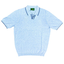 Load image into Gallery viewer, Alan Paine Portloe  SS Polo With Placket Tipping Steel Blue
