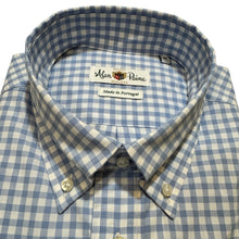 Load image into Gallery viewer, Alan Paine Classic BD Shirt Cotton Gingham Sky
