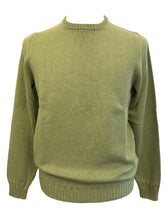 Load image into Gallery viewer, Alan Paine Salterton Cotton Crewneck Sweater Lichen Green
