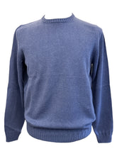 Load image into Gallery viewer, Alan Paine Salterton Cotton Crewneck Sweater Indigo Blue
