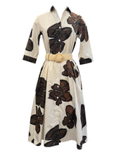 Load image into Gallery viewer, Rosso 35 Cotton Shirt Dress Dress Brown/Black Floral

