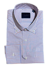 Load image into Gallery viewer, Calder Shirt Luxe Poplin Gingham Check Coral
