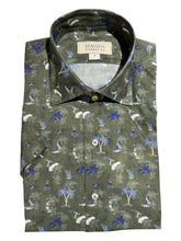 Load image into Gallery viewer, Hagen SS Shirt in Island Print Olive
