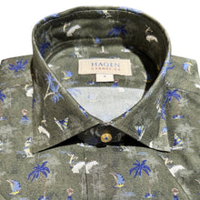 Load image into Gallery viewer, Hagen SS Shirt in Island Print Olive
