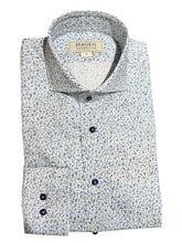 Load image into Gallery viewer, Hagen Pique Textured Cotton Shirt w/Flower Print
