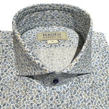 Load image into Gallery viewer, Hagen Pique Textured Cotton Shirt w/Flower Print
