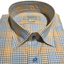 Load image into Gallery viewer, Hagen Cotton Sport Shirt in Orange Multi Plaid
