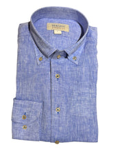 Load image into Gallery viewer, Hagen Solid Washed Linen Shirt Blue
