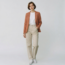 Load image into Gallery viewer, GoodMatch Cotton Stretch Blazer Burnt Orange Herringbone
