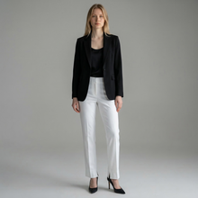 Load image into Gallery viewer, E&amp;F Double Side Slit Ankle Pant White
