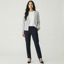 Load image into Gallery viewer, E&amp;F Shaped Jacket Navy Stripe
