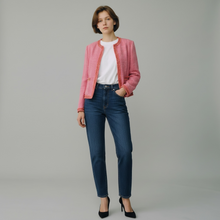 Load image into Gallery viewer, Purotatto Short Jacket With Fringed Edge - Pink
