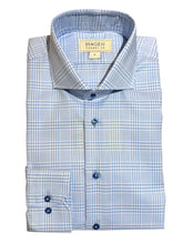 Load image into Gallery viewer, Hagen Cotton Twill Sport Shirt - Light Blue Glen Plaid
