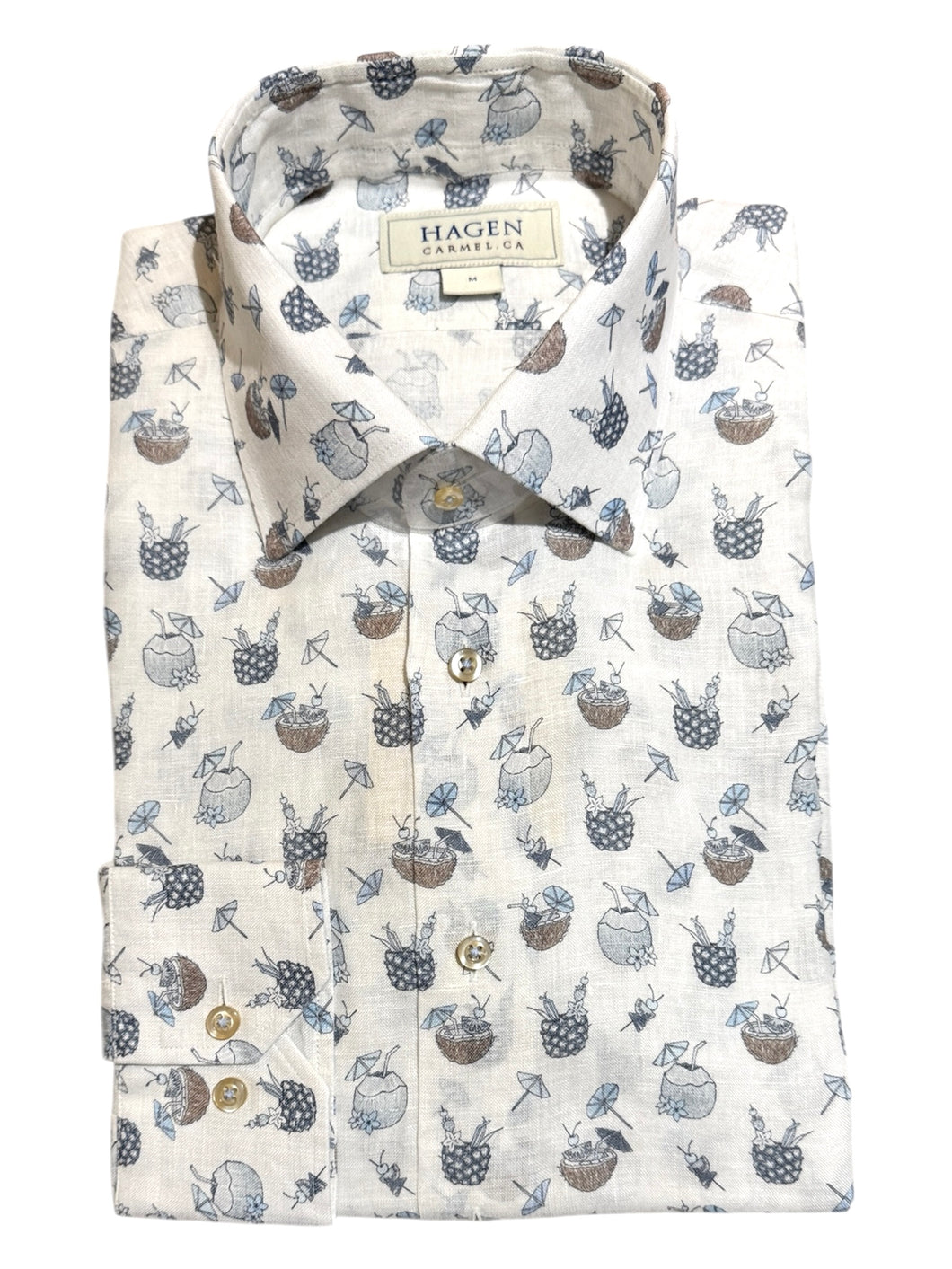 Hagen Washed Linen Sport Shirt
