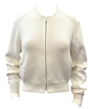 Load image into Gallery viewer, Scaglione Cotton Zip Bomber - White
