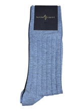 Load image into Gallery viewer, Sozzi Milano Solid Ribbed 80 Cotton Socks
