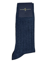 Load image into Gallery viewer, Sozzi Milano Solid Ribbed 80 Cotton Socks
