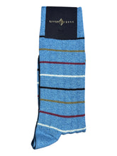Load image into Gallery viewer, Sozzi Milano Stripe Ribbed Cotton Linen Socks
