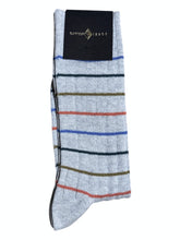 Load image into Gallery viewer, Sozzi Milano Stripe Ribbed Cotton Linen Socks
