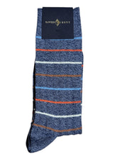 Load image into Gallery viewer, Sozzi Milano Stripe Ribbed Cotton Linen Socks

