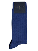 Load image into Gallery viewer, Sozzi Milano Solid Ribbed 80 Cotton Socks
