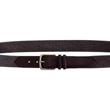Load image into Gallery viewer, Armeria Meschieri Heavy Stretch Belt w/Leather Tabs Blue

