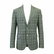 Load image into Gallery viewer, Ketroy Linen/Wool Sportcoat Sage Plaid
