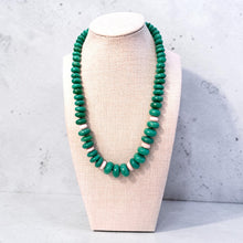 Load image into Gallery viewer, Bounkit Necklace of Graduated Chrysoprase Rondelles
