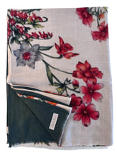 Load image into Gallery viewer, Janavi Merino Wool and Silk Floral Scarf
